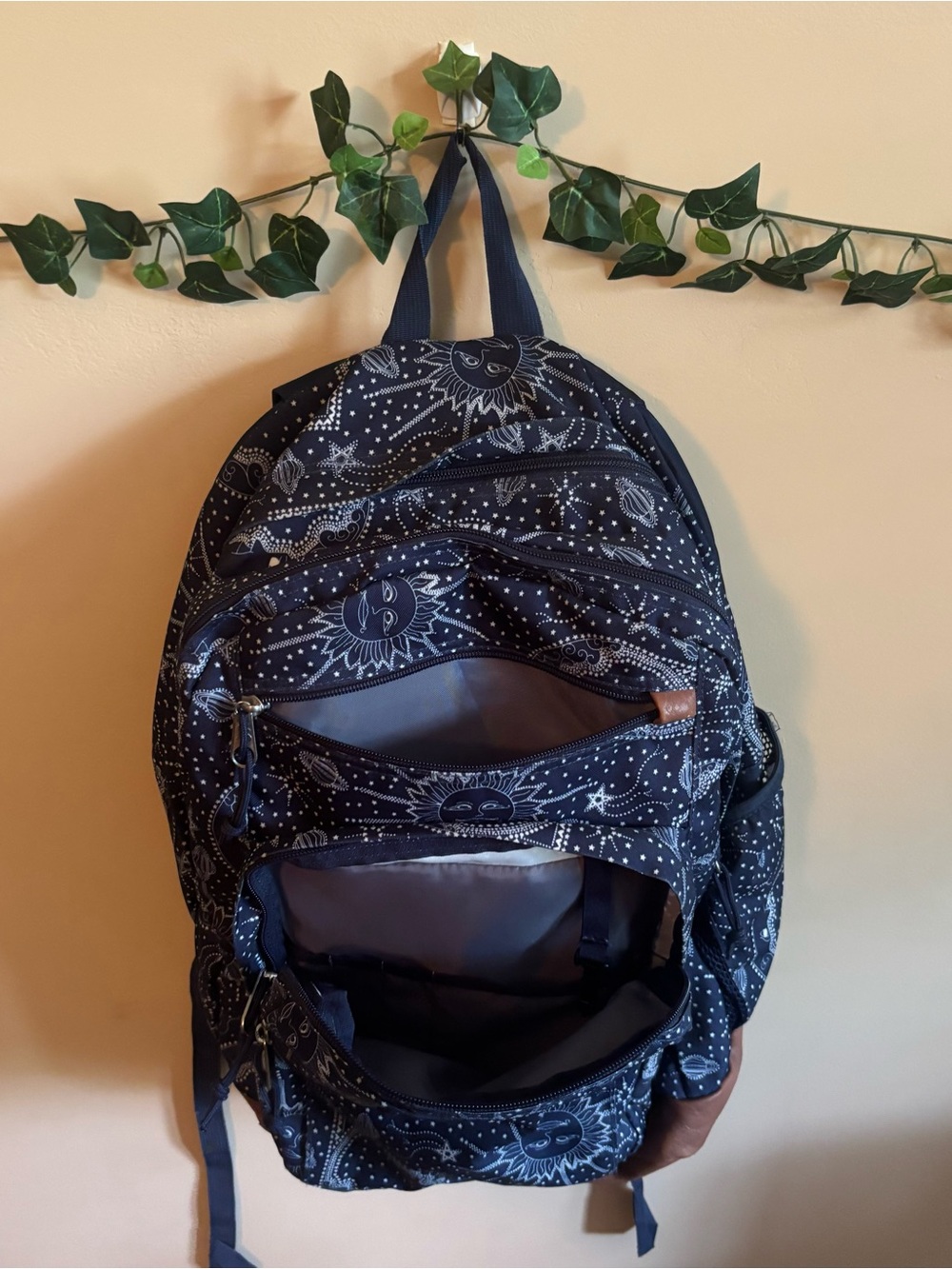 Jansport Navy Celestial Pattern Backpack - Picture 5 of 7